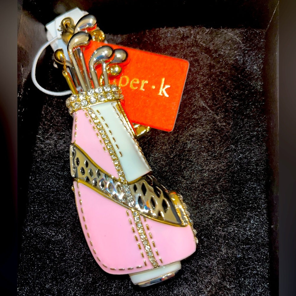 BNWT super cute PIPER K. golfer girl key chain